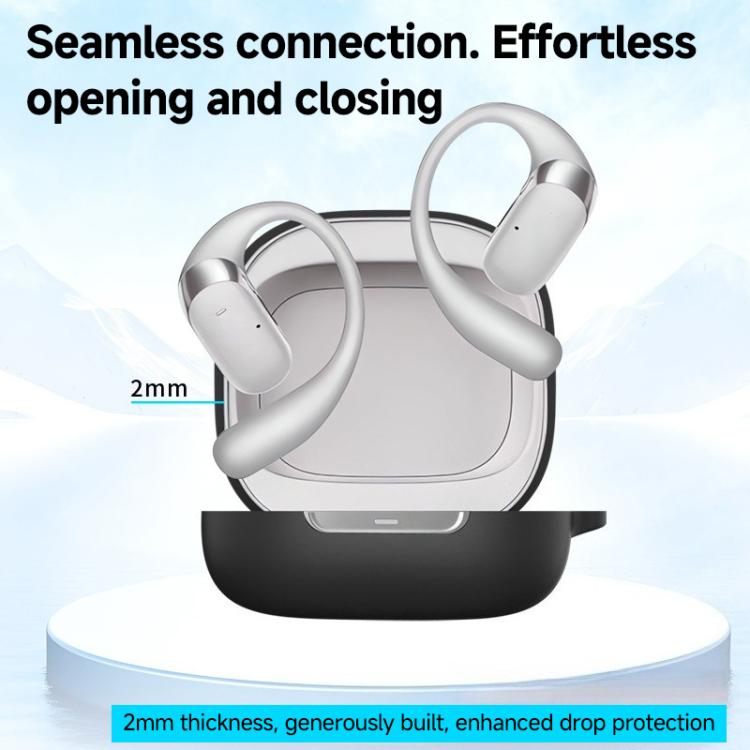 For Shokz OPENFIT 2+T921 Solid Color Silicone Earphone Protective Cover with Hook