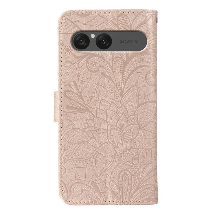 For Sony Xperia 10 VII Lace Flower Embossing Flip Leather Phone Case