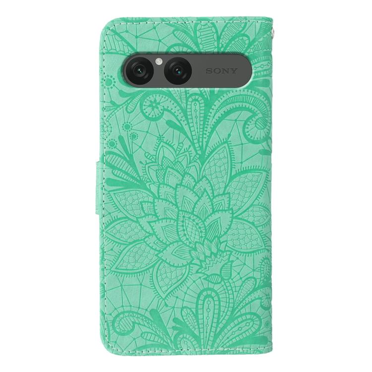For Sony Xperia 10 VII Lace Flower Embossing Flip Leather Phone Case