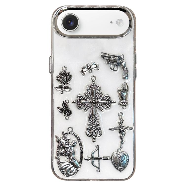 For iPhone Air Large Hole Camera Frame Dark-themed Gun Design Full Coverage Phone Case