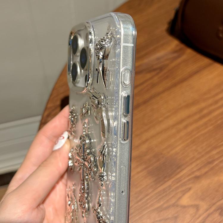 For iPhone 16 Pro Max Large Hole Camera Frame Dark-themed Gun Design Full Coverage Phone Case