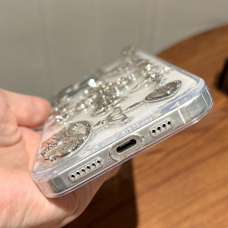 For iPhone 16 Pro Max Large Hole Camera Frame Dark-themed Gun Design Full Coverage Phone Case