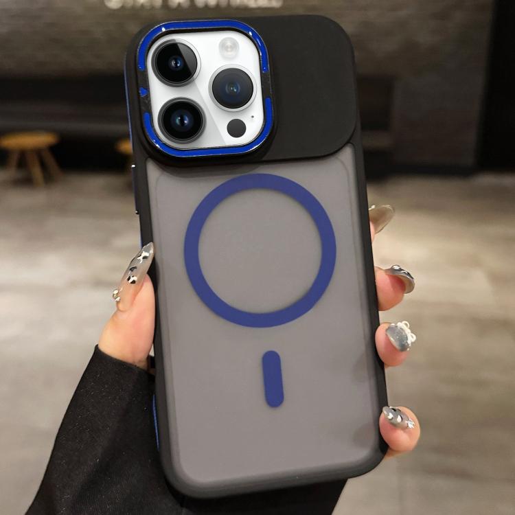 For iPhone 13 Pro Max Skin Feel Frosted Metal Lens Holder MagSafe Magnetic Phone Case