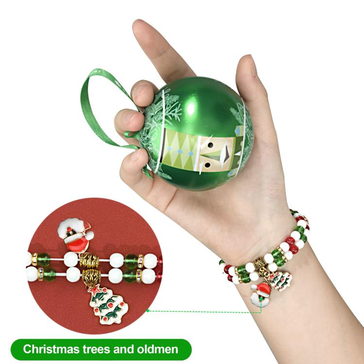 For Xiaomi Smart Band 10 / 9 / 8 Christmas Beads Chain Watch Band - Red Green White