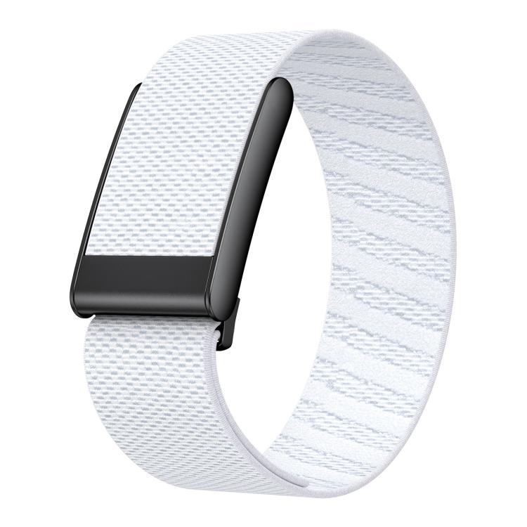 For WHOOP 5.0 Standard Version xDfind Black Buckle Sport Elastic Twill Pattern Nylon Watch Band