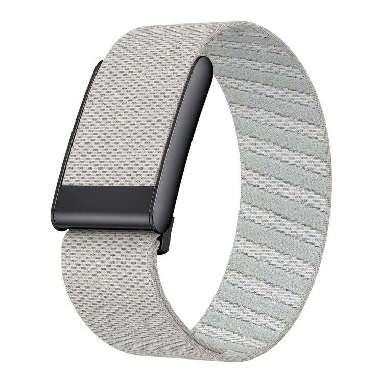 For WHOOP 5.0 Standard Version xDfind Black Buckle Sport Elastic Twill Pattern Nylon Watch Band