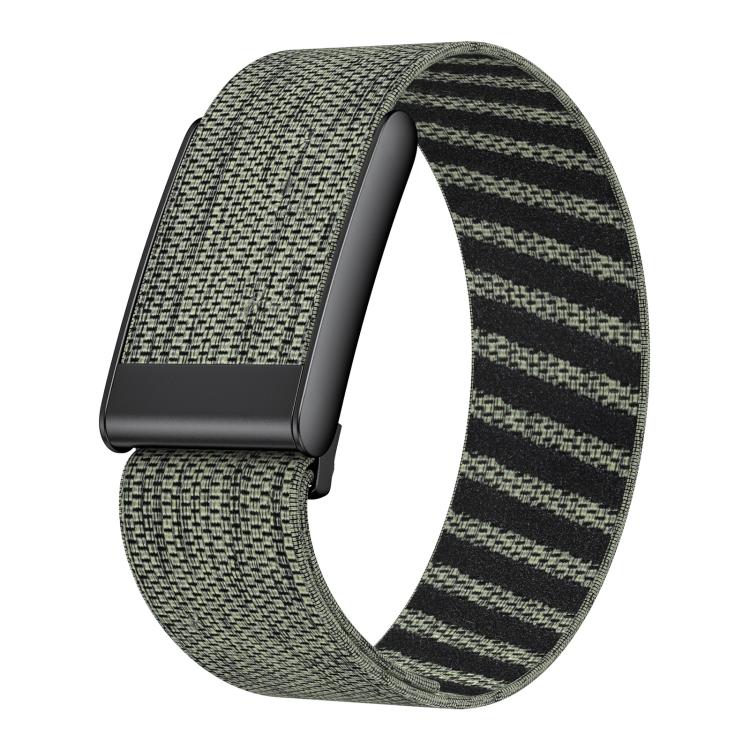 For WHOOP 5.0 Standard Version xDfind Black Buckle Sport Elastic Twill Pattern Nylon Watch Band