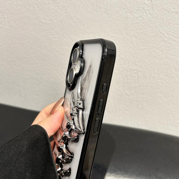 For iPhone 15 Pro Epoxy Diffusion Fishbone Acrylic Phone Case - Transparent