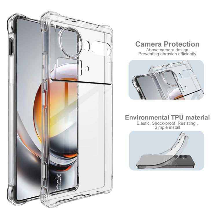 For ZTE nubia Z80 Ultra imak Shockproof Airbag TPU Phone Case - Transparent