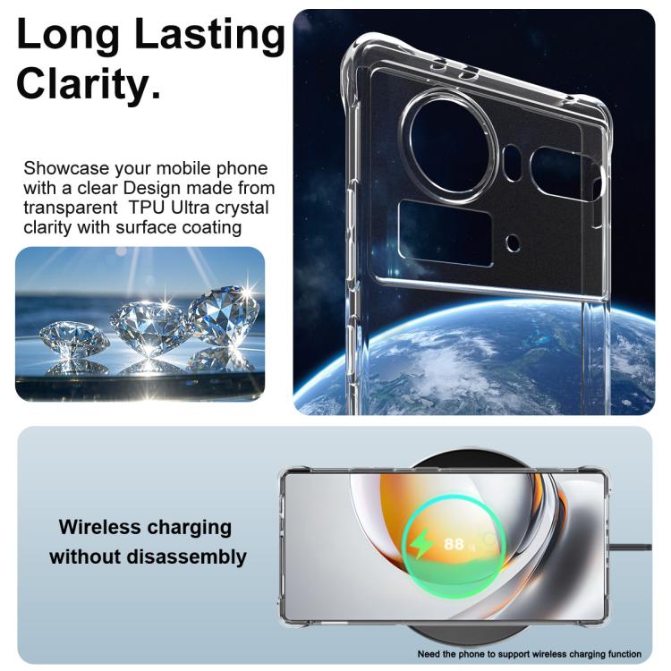 For ZTE nubia Z80 Ultra imak Shockproof Airbag TPU Phone Case - Transparent