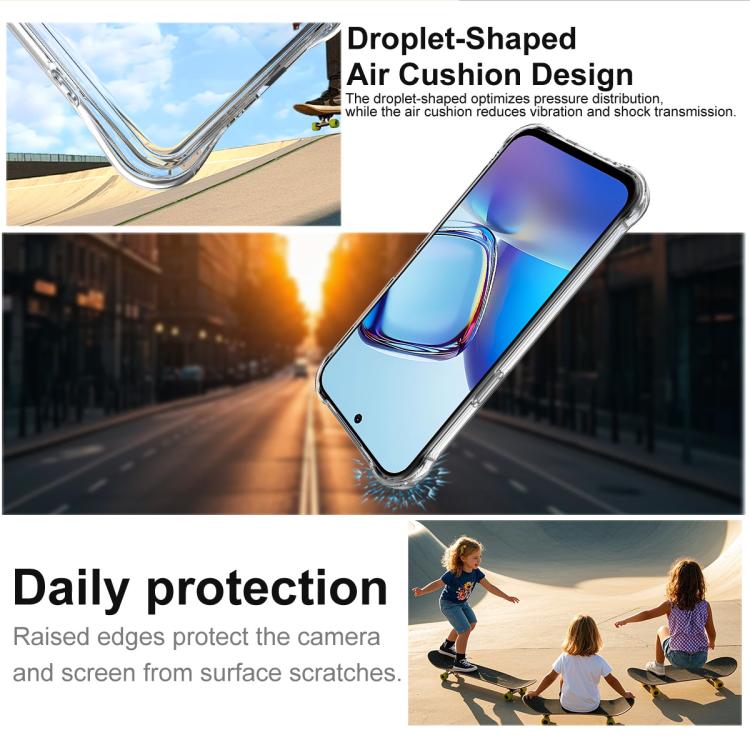 For ZTE nubia V80 Design imak Shockproof Airbag TPU Phone Case - Transparent