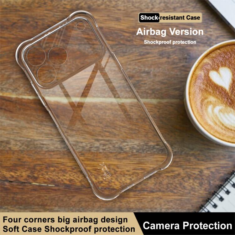 For ZTE nubia V80 Design imak Shockproof Airbag TPU Phone Case - Transparent