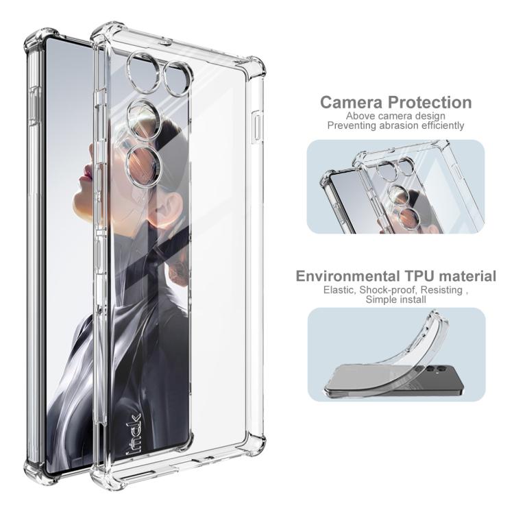 For ZTE nubia RedMagic 11 Air imak Shockproof Airbag TPU Phone Case - Transparent