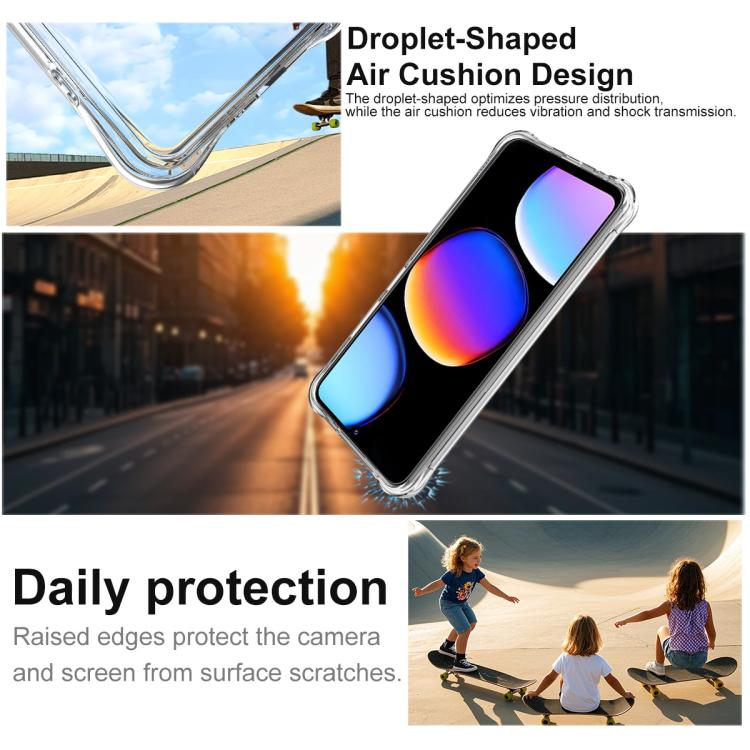 For ZTE nubia V80 Max/Blade V80 Max 4G imak Shockproof Airbag TPU Phone Case - Transparent