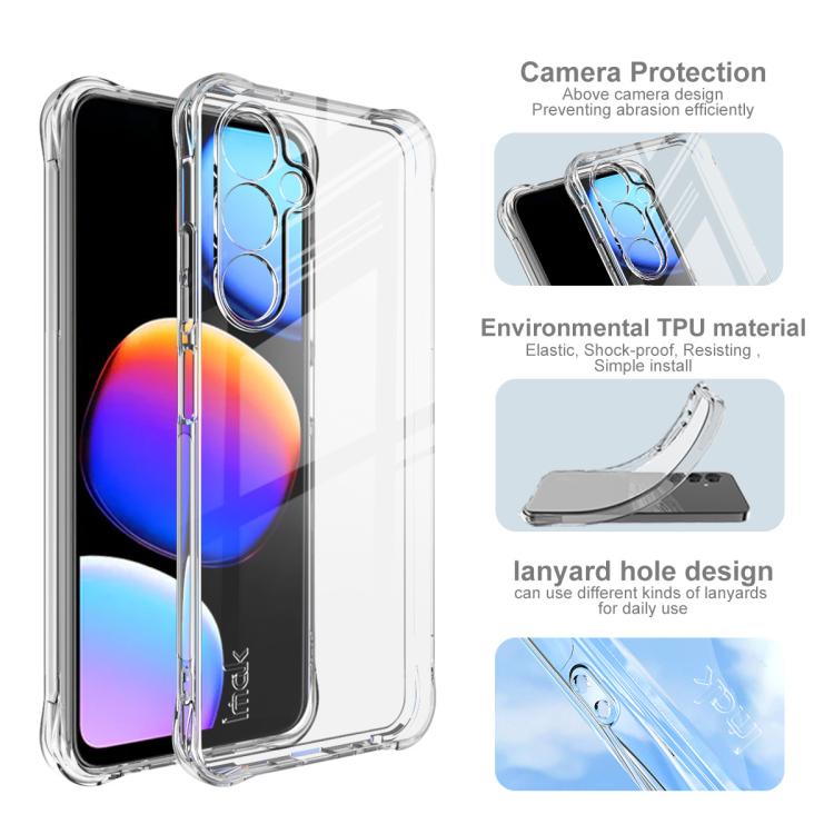 For ZTE nubia V80 Max/Blade V80 Max 4G imak Shockproof Airbag TPU Phone Case - Transparent