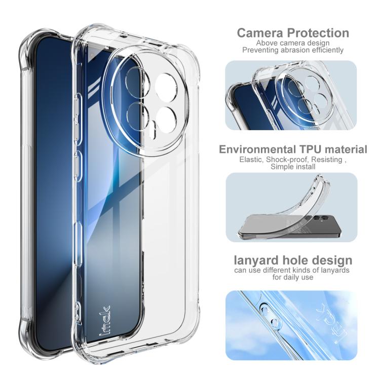 For Honor Magic8 imak Shockproof Airbag TPU Phone Case - Transparent