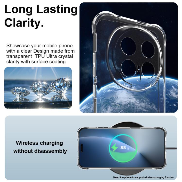 For Honor Magic8 Pro imak Shockproof Airbag TPU Phone Case - Transparent