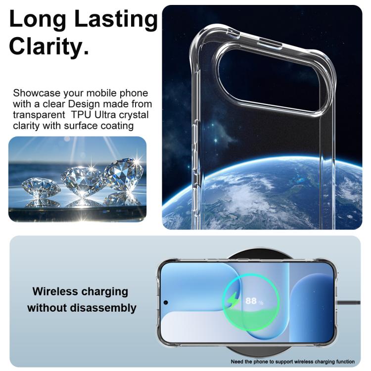 For Honor 500 Pro Global/500 Global 155.8mm imak Shockproof Airbag TPU Phone Case - Transparent