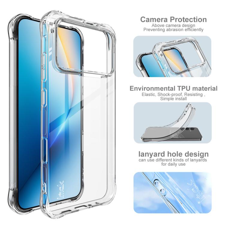 For Honor Win 5G / Win RT 5G imak Shockproof Airbag TPU Phone Case - Transparent