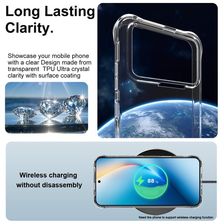 For Honor Win 5G / Win RT 5G imak Shockproof Airbag TPU Phone Case - Transparent