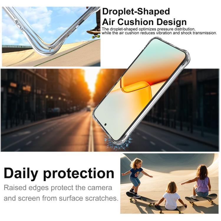 For Honor Power2 imak Shockproof Airbag TPU Phone Case - Transparent