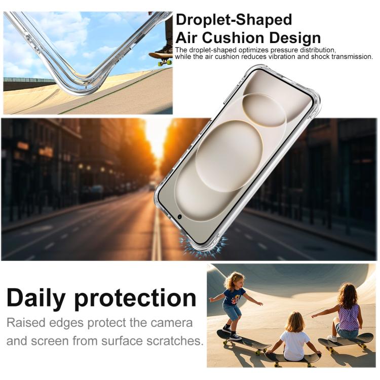 For Honor Magic8 Pro Air 5G imak Shockproof Airbag TPU Phone Case - Transparent