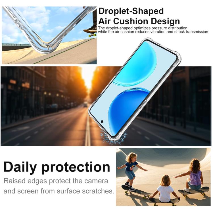 For Honor X8d 4G imak Shockproof Airbag TPU Phone Case - Transparent