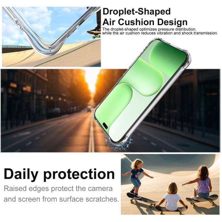 For Honor 600 Lite 5G Global imak Shockproof Airbag TPU Phone Case - Transparent