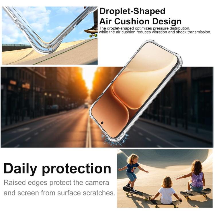 For Honor 600 Global imak Shockproof Airbag TPU Phone Case - Transparent