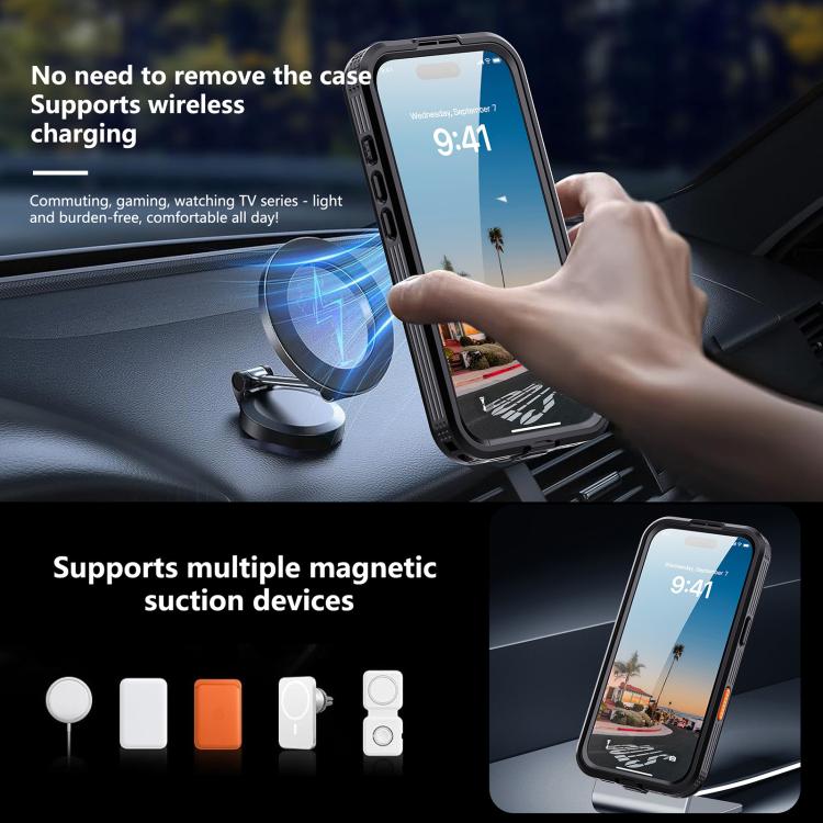 For iPhone 17 RedPepper IP68 Waterproof Triple-proof MagSafe Phone Case