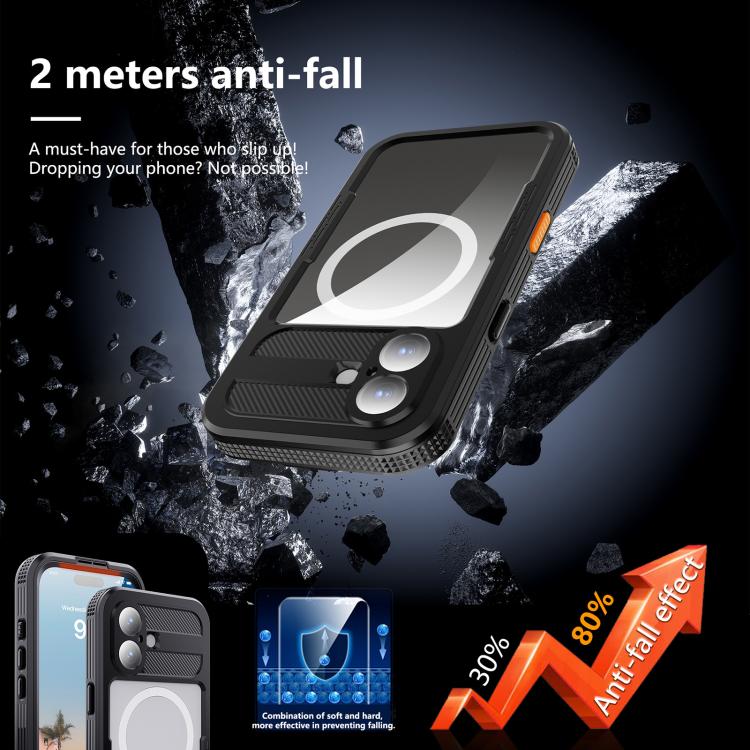 For iPhone 17 RedPepper IP68 Waterproof Triple-proof MagSafe Phone Case