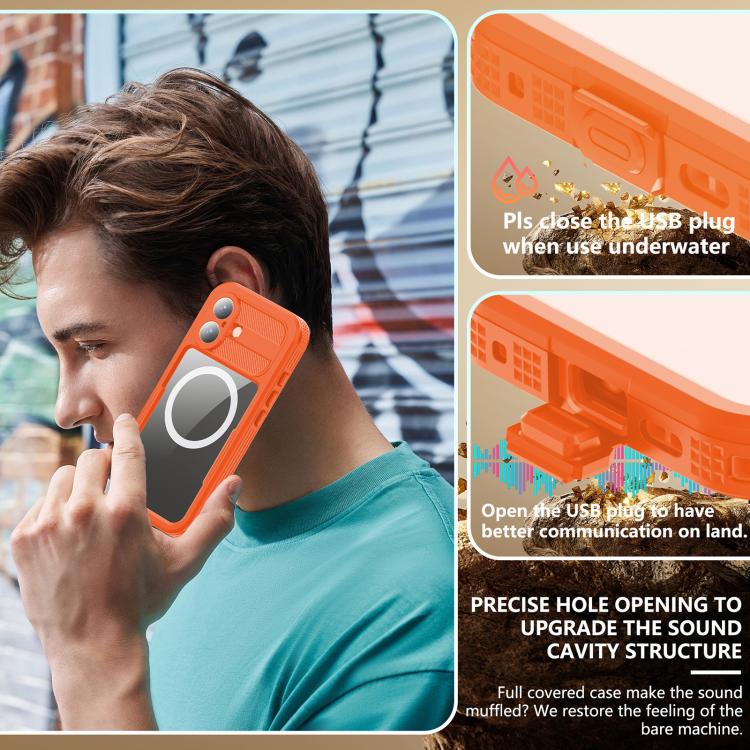 For iPhone 17 RedPepper IP68 Waterproof Triple-proof MagSafe Phone Case