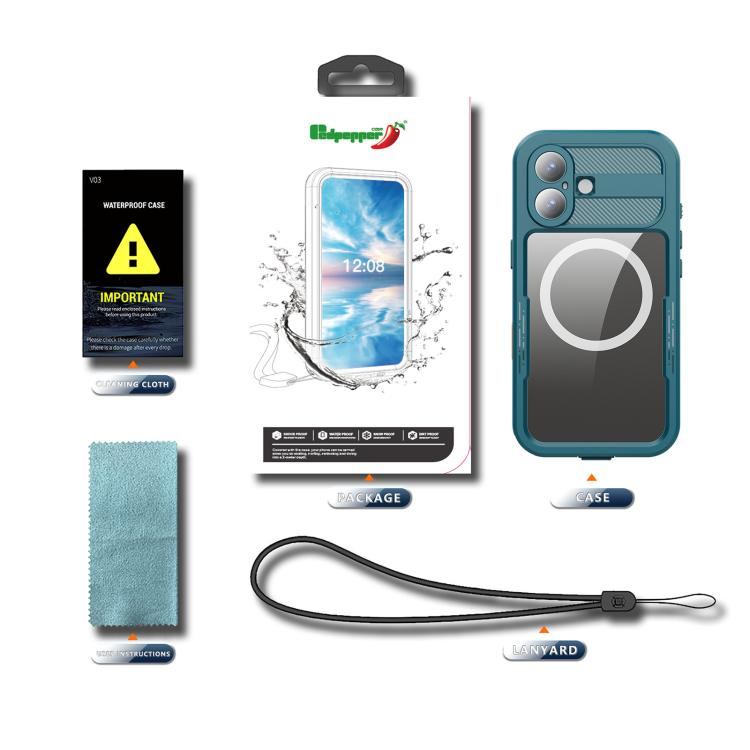 For iPhone 17 RedPepper IP68 Waterproof Triple-proof MagSafe Phone Case