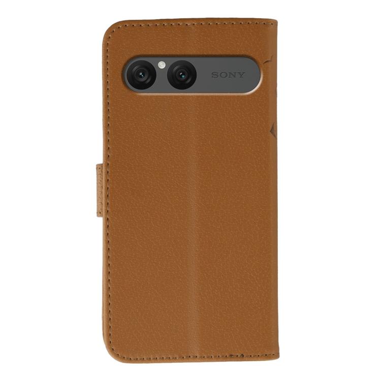 For Sony Xperia 10 VII Feather Pattern Litchi Texture Leather Phone Case