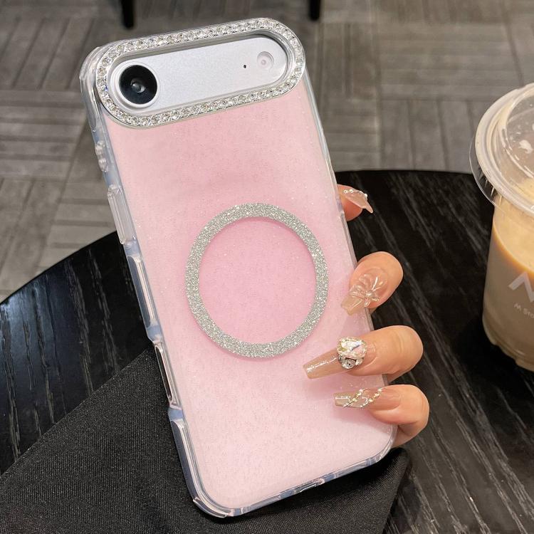 For iPhone Air Rounded Edge Semi-transparent Glitter MagSafe Phone Case