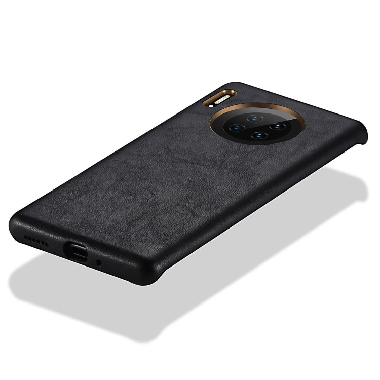 For Huawei Mate 30 Pro Lambskin Texture Four-Corner Full Coverage Leather + Metal Protective Case