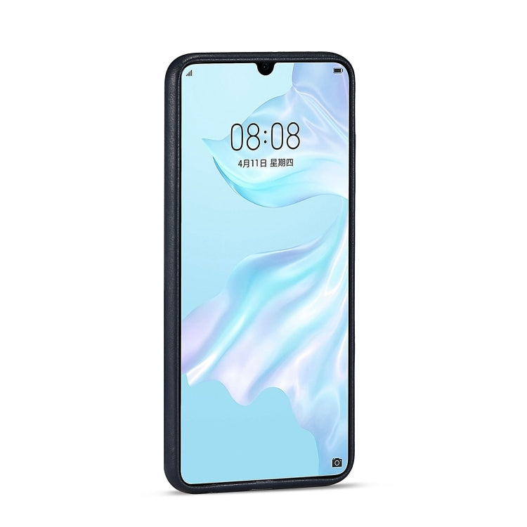 For Huawei P30 Lambskin Texture Four-Corner Full Coverage Leather + Metal Protective Case