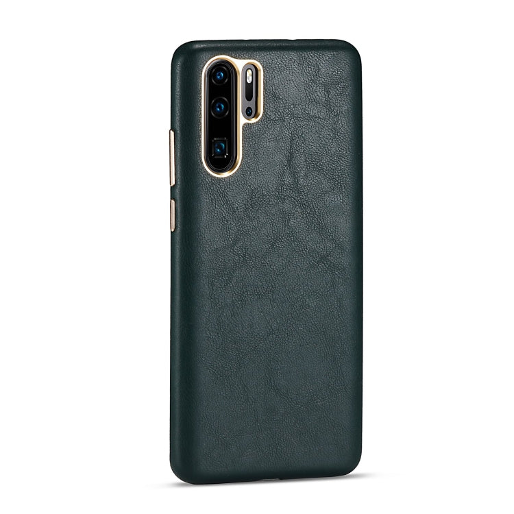 For Huawei P30 Pro Lambskin Texture Four-Corner Full Coverage Leather + Metal Protective Case