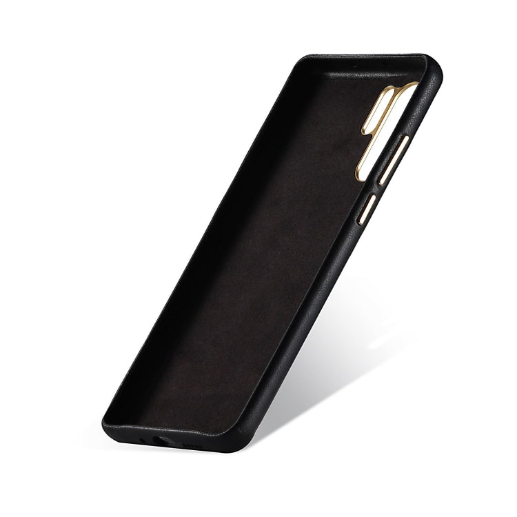 For Huawei P30 Pro Lambskin Texture Four-Corner Full Coverage Leather + Metal Protective Case