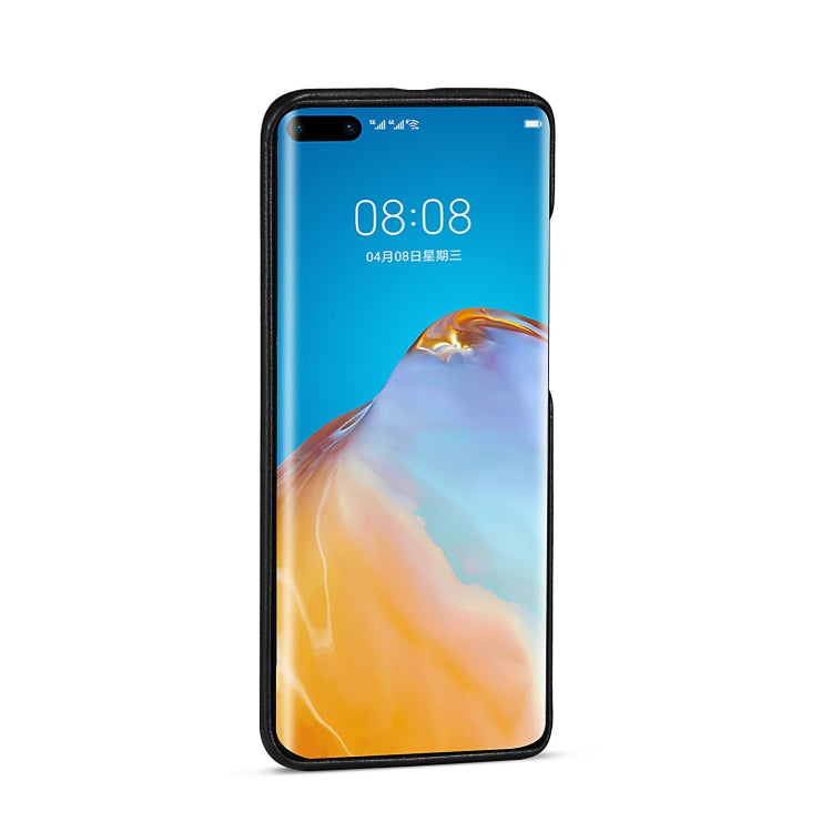 For Huawei P40 Lambskin Texture Four-Corner Full Coverage Leather + Metal Protective Case