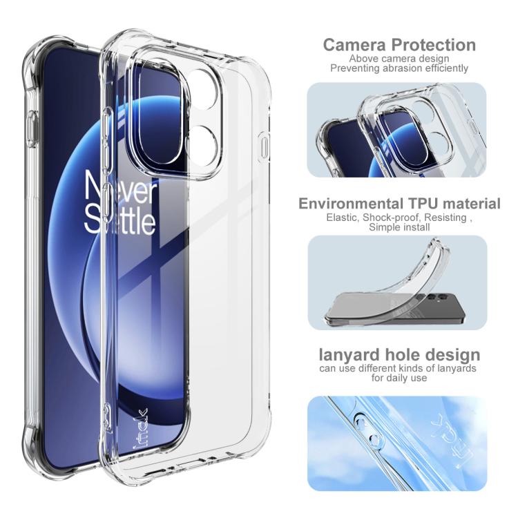 For OnePlus 15 imak Shockproof Airbag TPU Phone Case - Transparent