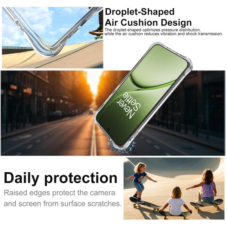 For OnePlus 15T imak Shockproof Airbag TPU Phone Case - Transparent