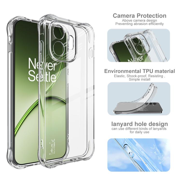 For OnePlus 15T imak Shockproof Airbag TPU Phone Case - Transparent