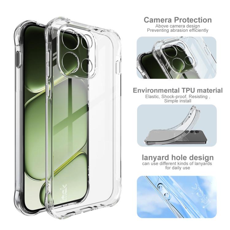 For OnePlus Nord 6 5G imak Shockproof Airbag TPU Phone Case - Transparent