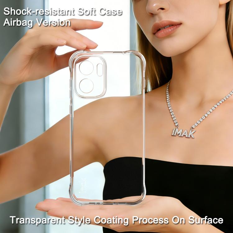 For OnePlus Ace 6 Ultra imak Shockproof Airbag TPU Phone Case - Transparent