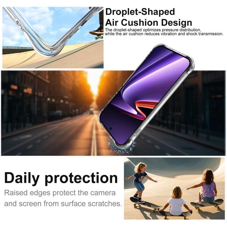 For OnePlus Ace 6 Ultra imak Shockproof Airbag TPU Phone Case - Transparent