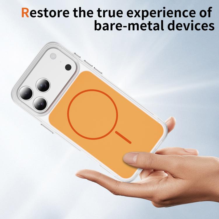 For iPhone 17 Pro Max Crystal Frosted Skin Feel Magnetic MagSafe Phone Case