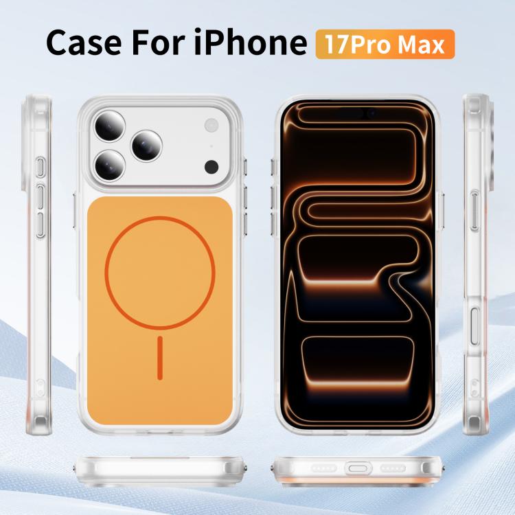 For iPhone 17 Pro Max Crystal Frosted Skin Feel Magnetic MagSafe Phone Case