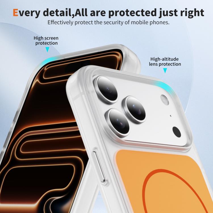 For iPhone 17 Pro Max Crystal Frosted Skin Feel Magnetic MagSafe Phone Case