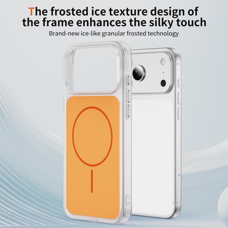 For iPhone 17 Pro Max Crystal Frosted Skin Feel Magnetic MagSafe Phone Case